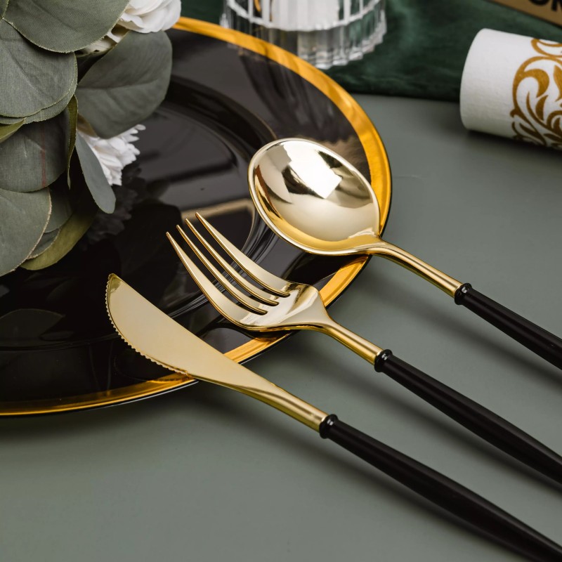 Coated knife, fork and spoon